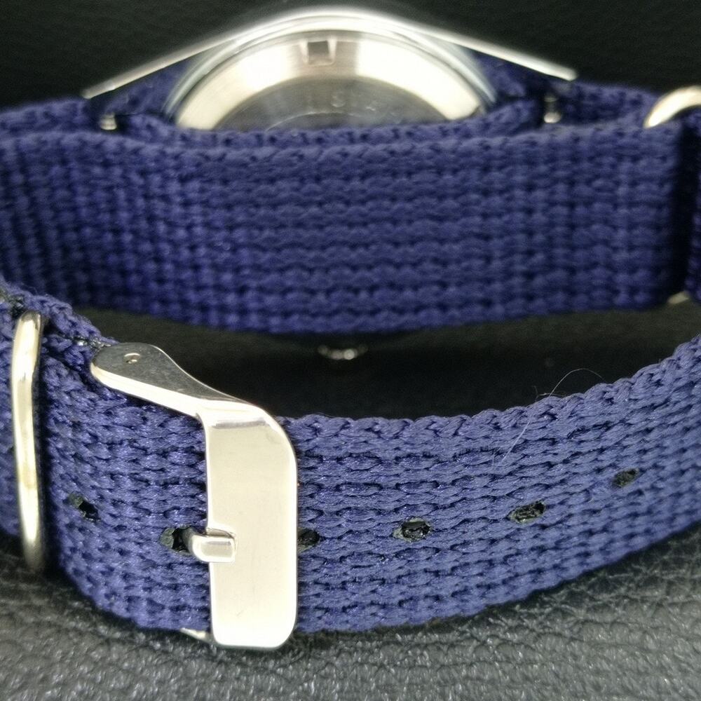 Vintage 1972 Disney Citizen Automatic Mens Silver Watch W/daydate & Blue accents - Picture 2 of 10